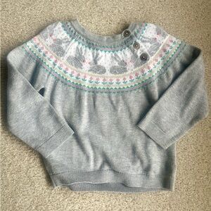 Baby Boden Bunny FairIsle sweater 24mo!